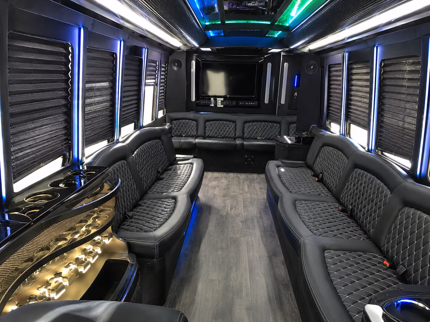 Colorado Springs Bachelor & Bachelorette Transportation party bus exterior