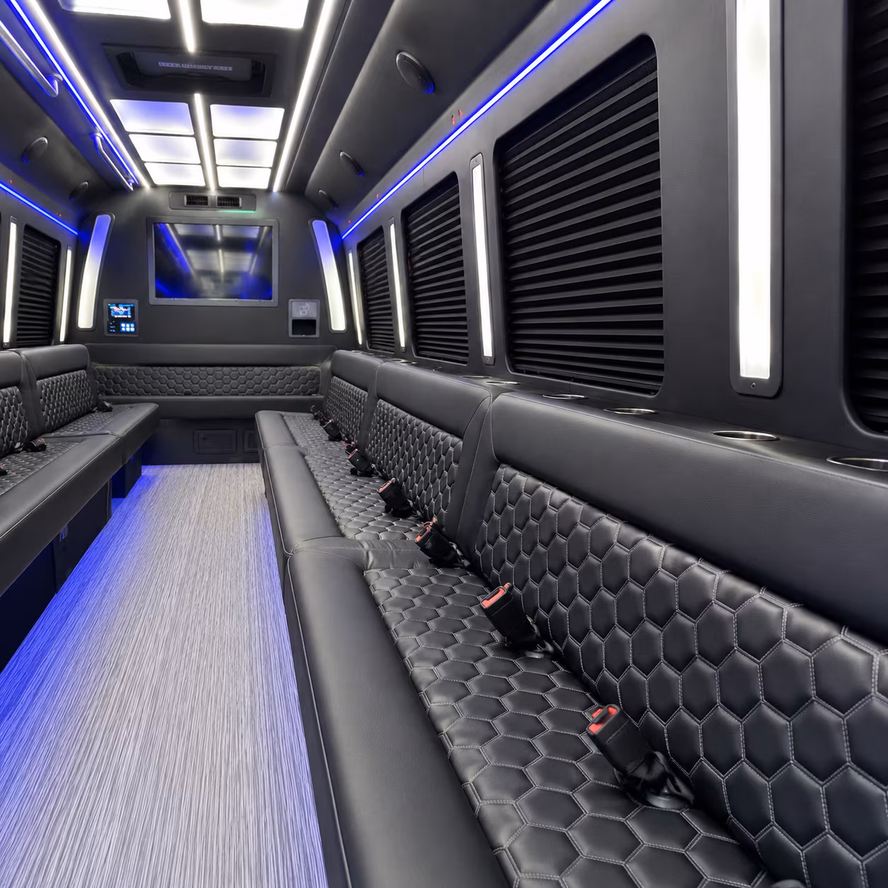Colorado Springs Birthday, Sweet 16, & Quinceañera Transportation party bus exterior