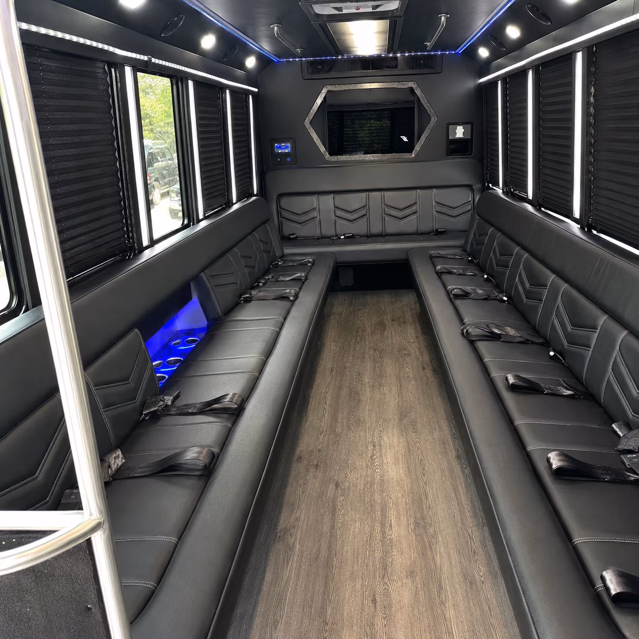 Colorado Springs Private Event Transportation party bus exterior