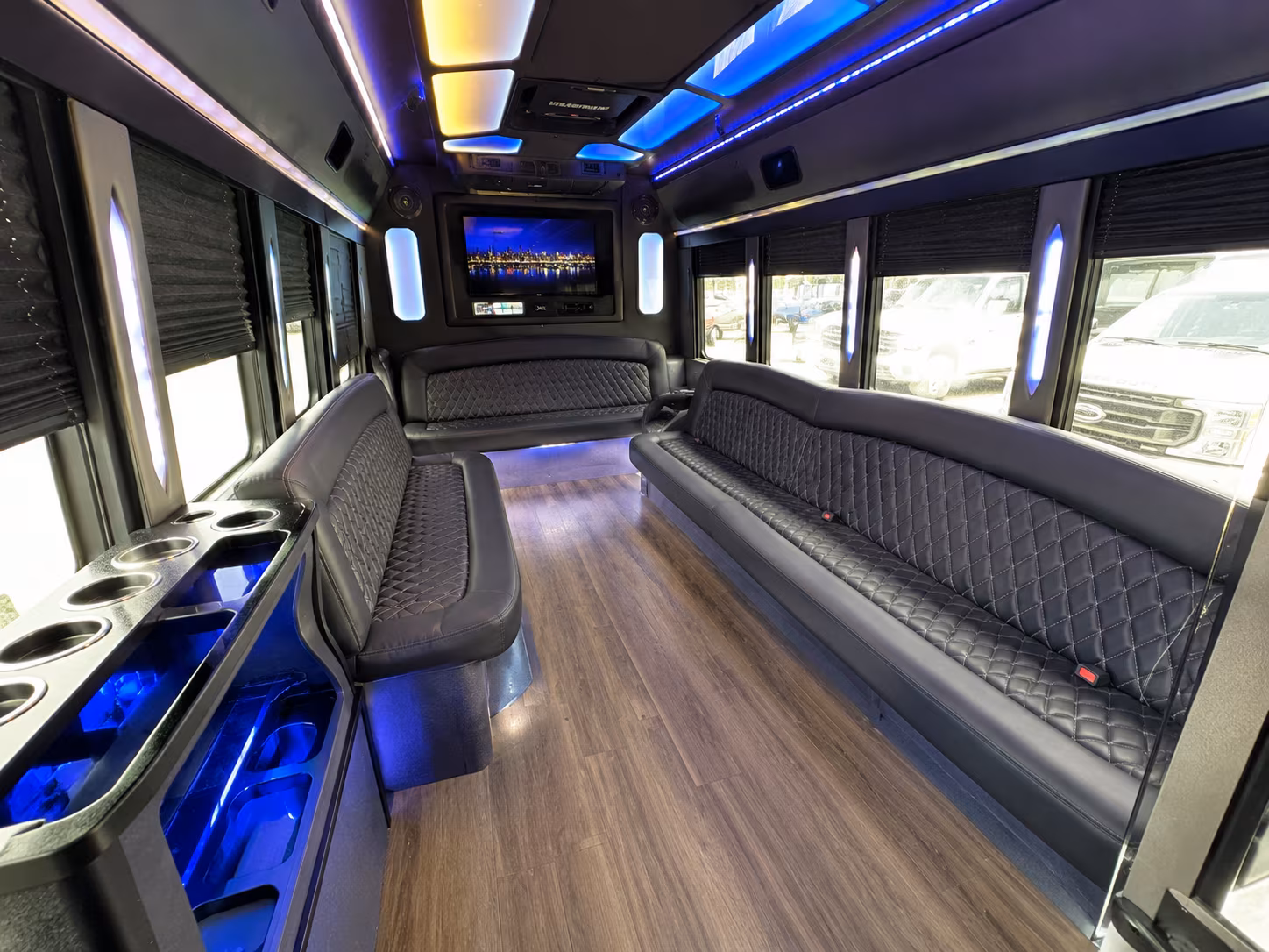 Colorado Springs Private Event Transportation party bus exterior
