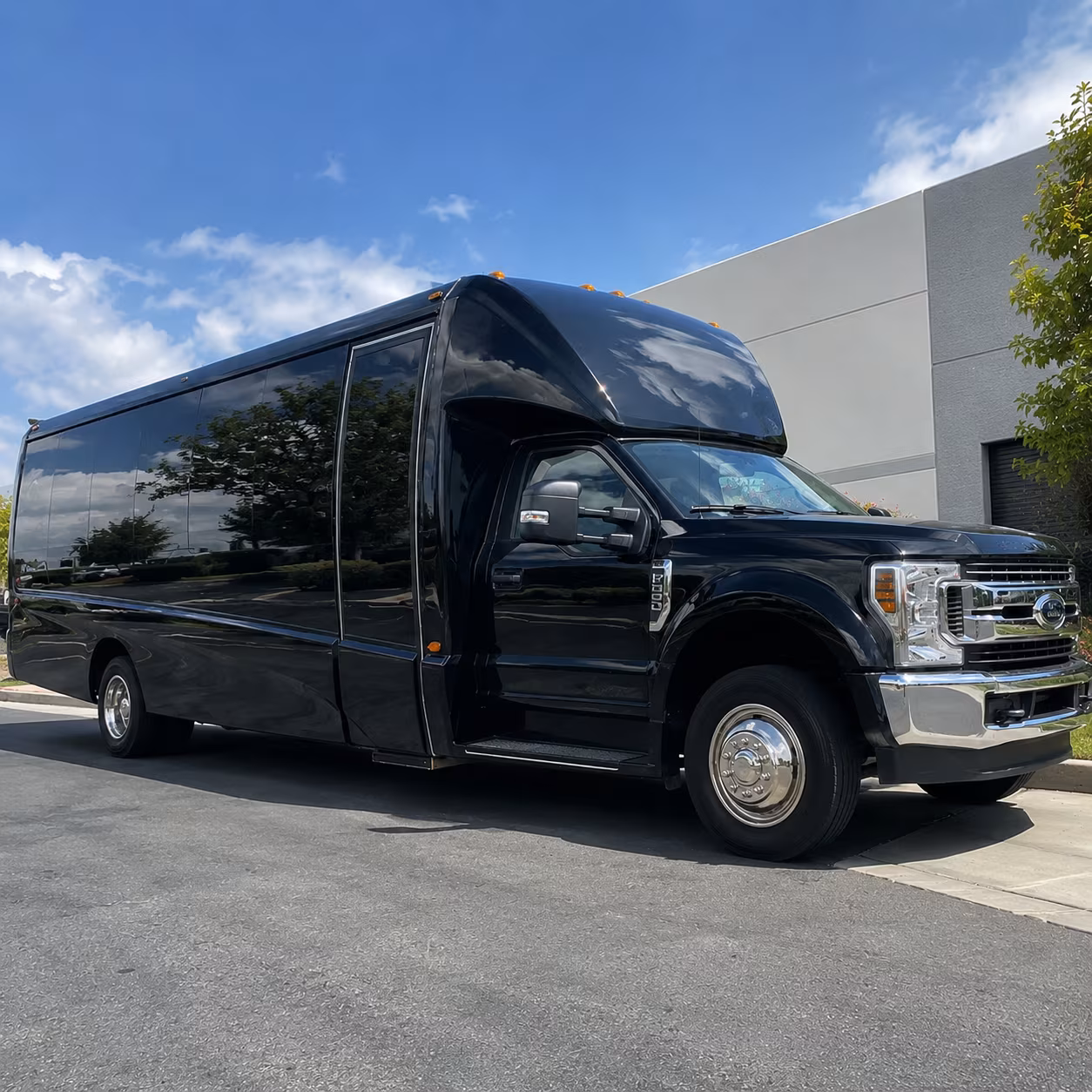 Colorado Springs School Event Transportation party bus exterior