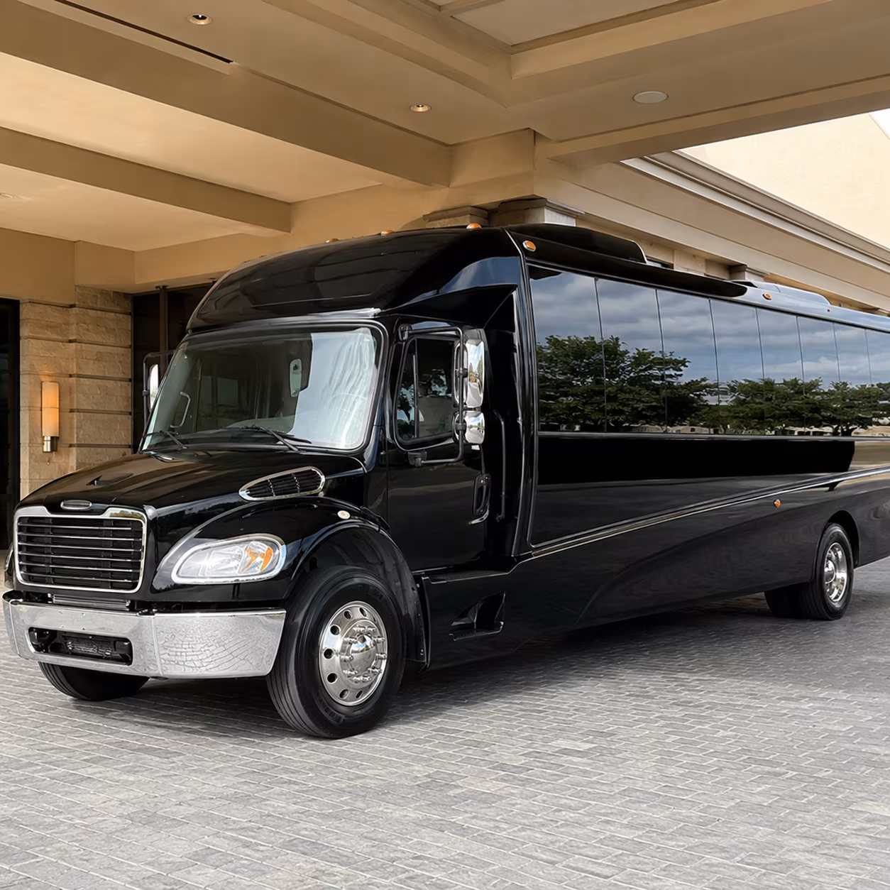 Colorado Springs School Event Transportation party bus exterior
