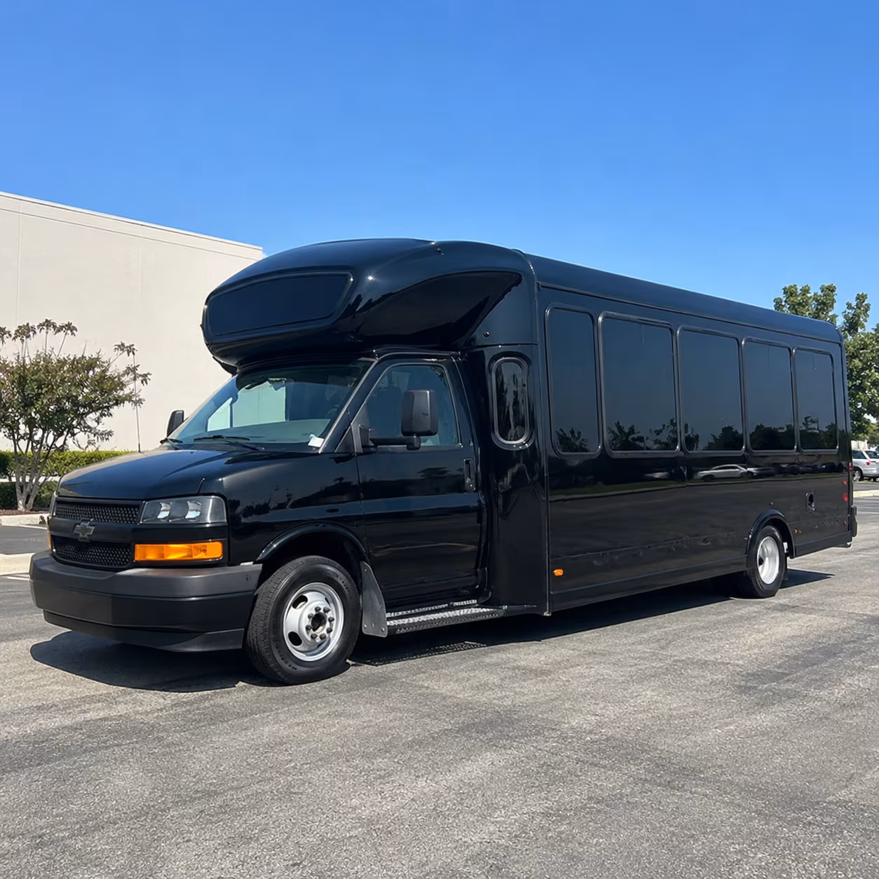 Colorado Springs Sporting Event Transportation party bus exterior