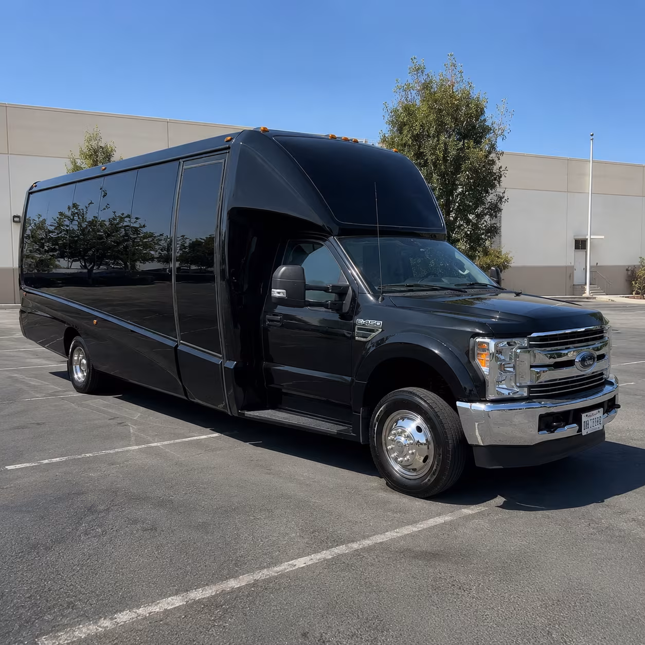 Colorado Springs Sporting Event Transportation party bus exterior