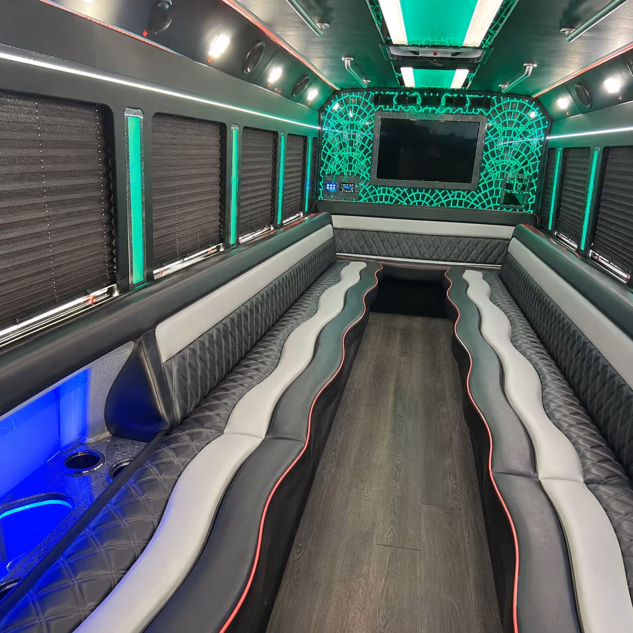 Colorado Springs Wedding Transportation party bus exterior
