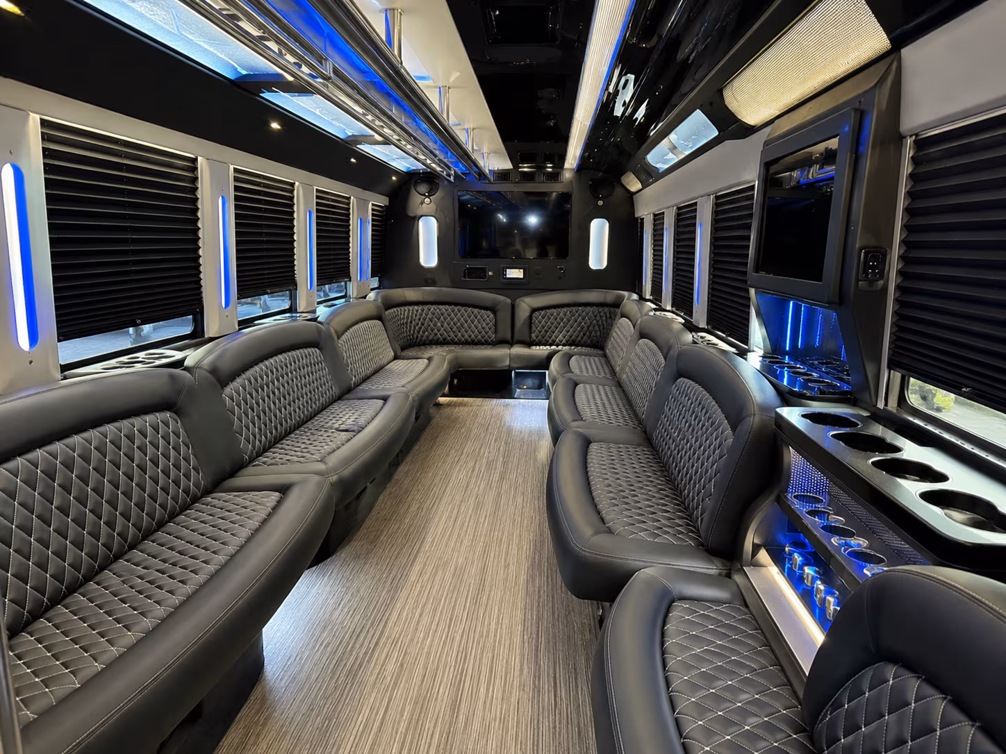 Colorado Springs Wedding Transportation onboard seating