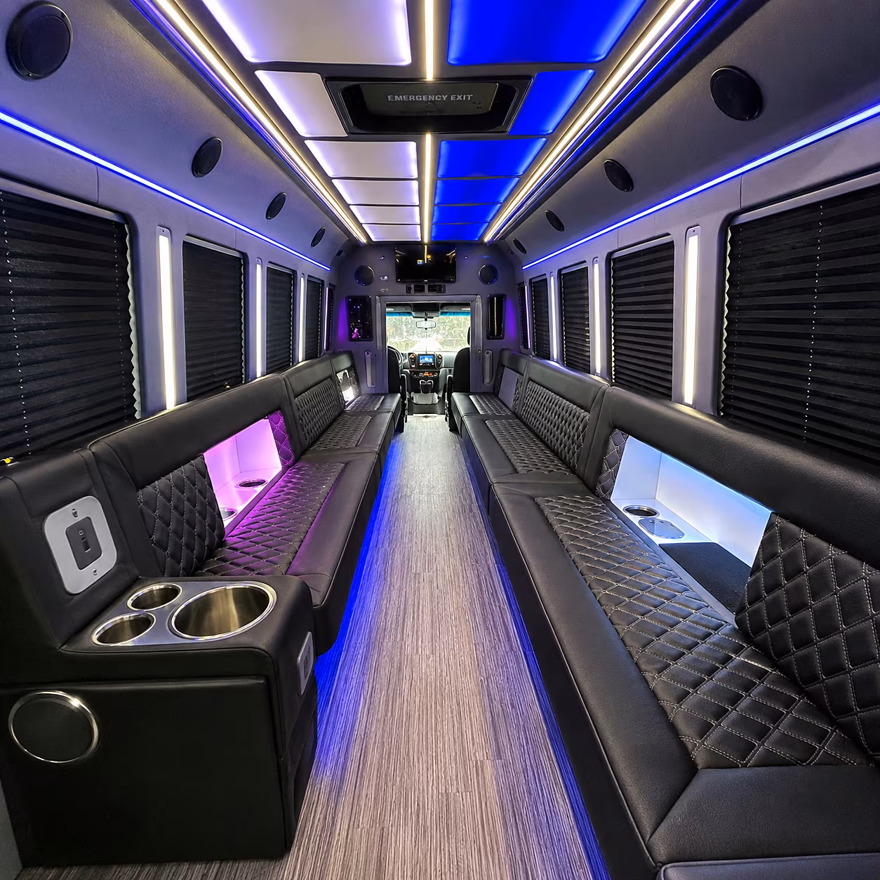 Colorado Springs Winery Tour & Pub Crawl Transportation party bus interior