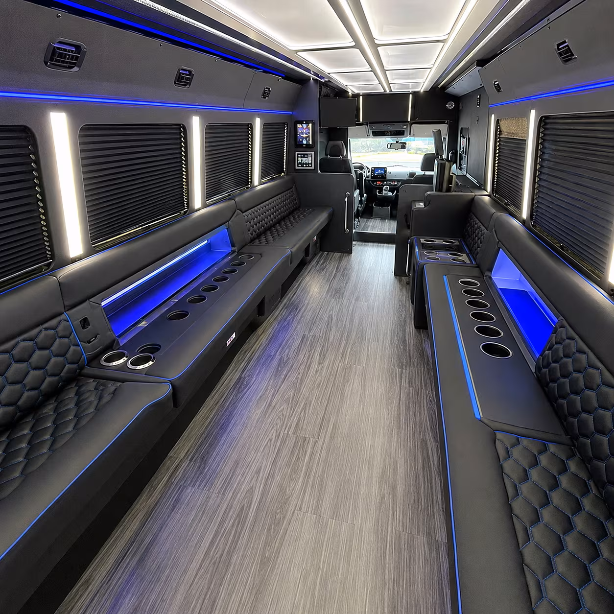 Colorado Springs Winery Tour & Pub Crawl Transportation party bus interior